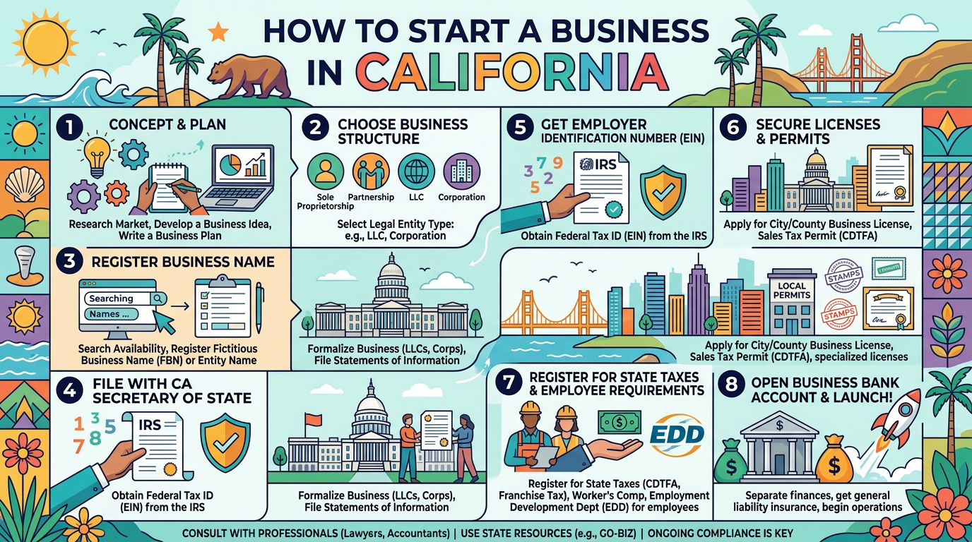 Start Business Poster California